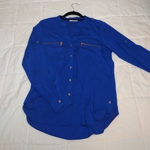 Calvin Klein Zip Pocket Blouse
